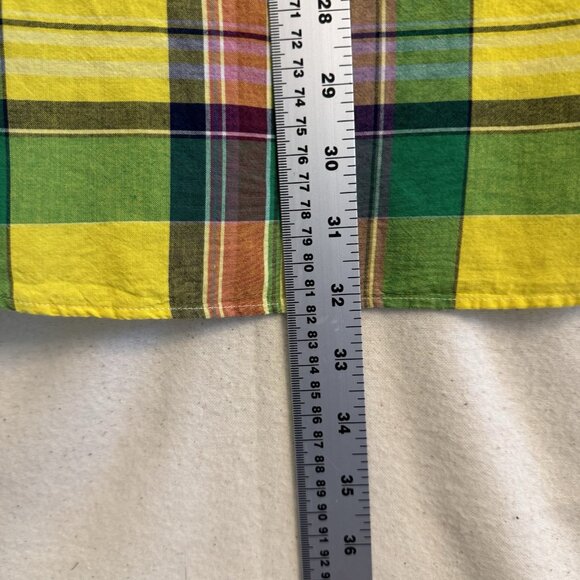 Polo Ralph Lauren Long Sleeve Oxford Cotton Shirt Mens Size XL Plaid EUC Yellow - Picture 9 of 9